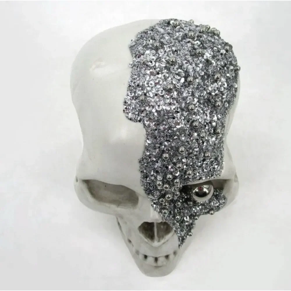 Target Halloween Decorative Skull - White/Silver New